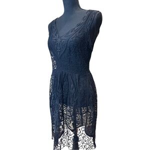 Yoana Baraschi Black Lace Mini Dress Size 4 NWOT